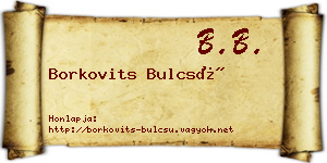 Borkovits Bulcsú névjegykártya